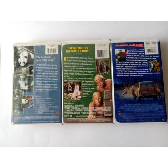 Set of 3 VHS Clamshell Kids: Amazing Panda Adventure, Tom & Huck, Wild America - Picture 7 of 11